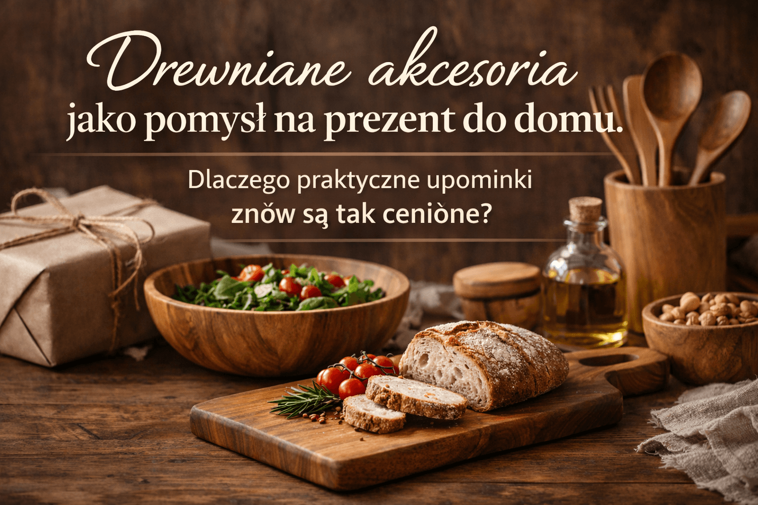 Drewniane akcesoria jako pomysł na prezent do domu. Dlaczego praktyczne upominki znów są tak cenione?